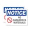 Signmission No Hazardous Materials OSHA Notice Sign, Plastic, 10in W x 7in L, 2PK OS-2PACK-NS-P-710-L-14649 - alternate 1